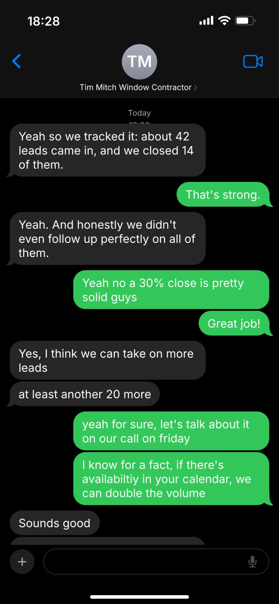 Tim Mitch's results screenshot