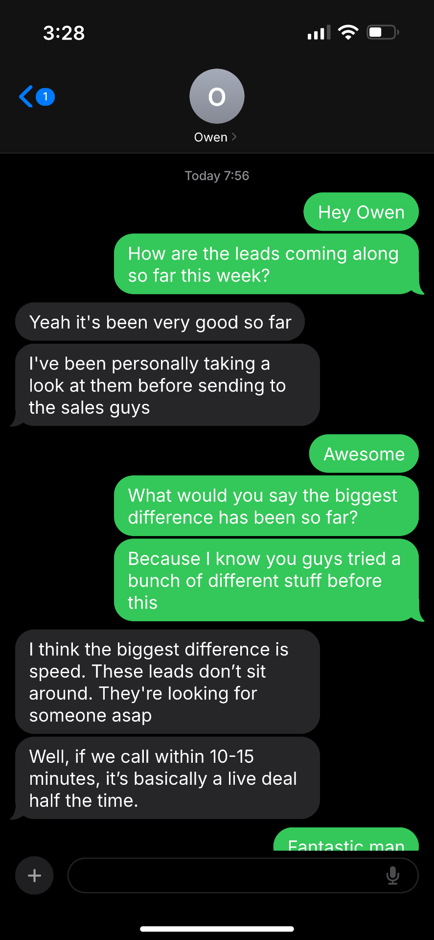 Owen's results screenshot